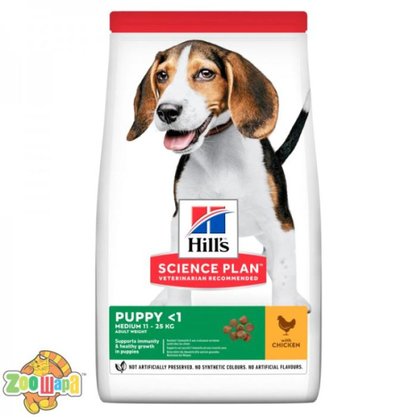 Hill's SCIENCE PLAN Puppy Medium Сухий Корм для Цуценят з Куркою - 2,5 кг