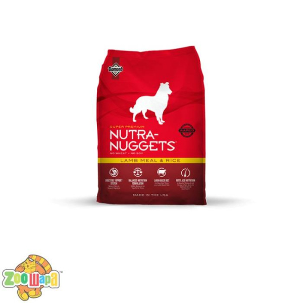 Nutra Nuggets Lamb Meal & Rice Formula for dogs  для взрослых собак  с ягненком, 15 кг