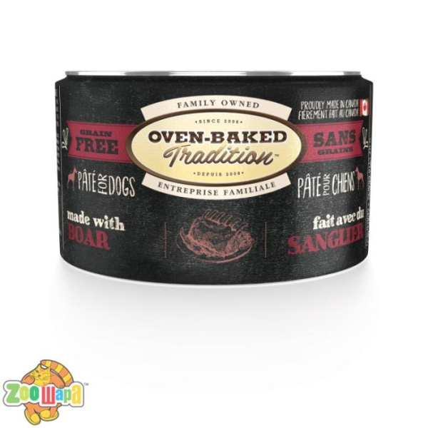 Oven-Baked Tradition Canada. Holistic - беззерновой паштет для собак со свежим мясом кабана 170г