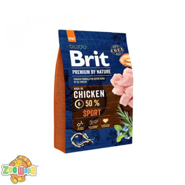 Brit Premium Sport (3 кг) cухой корм для собак с повышенными физическими нагрузками (170847/6666), (1111150980)
