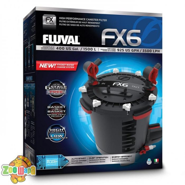 Fluval Фільтр акваріумний, зовнішній, FLUVAL FX6, пластик, метал,гума, А219 (A219), (1111135745)