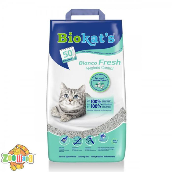 Biokat's Наповнювач Biokats для котячого туалету Bianco Fresh 5кг арт.617114 / 75.65 (G-75.65), (1111138102)