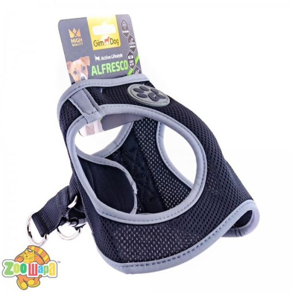 Gimpet Шлея Alfresco неопрен M 41-44см, черный (080334104413), (1111163554)