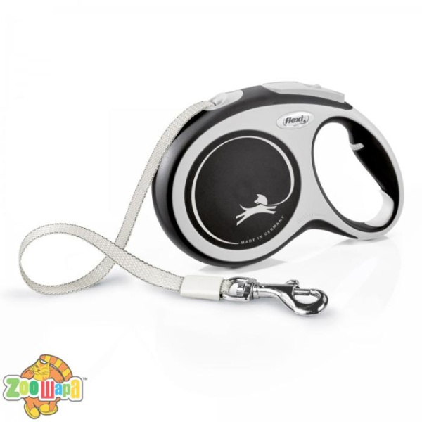 Flexi Рулетка NEW COMFORT L  8м (лента) черная, (арт.FL43820)