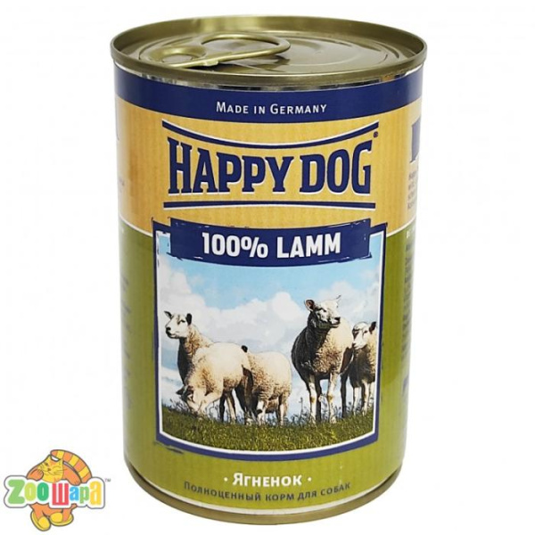Happy Dog HappyDog 400g Dose 100 % Lamm консервований корм  для собак з ягням