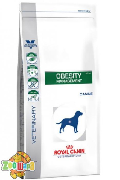 Royal Canin (Роял Канин) Сухой корм для полных собак или для поддержания веса и после потери веса OBESITY CANINE 1,5кг