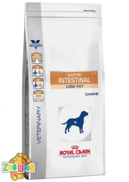Royal Canin (Роял Канин) Сухой корм для собак со сниженным содержанием жиров при нарушении пищеварения GASTRO INTESTINAL LOW FAT CANINE 1,5кг