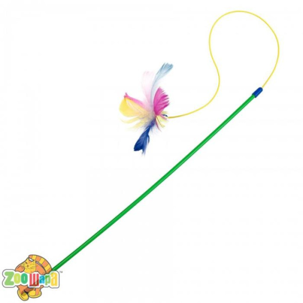 Природа Іграшка Природа для кота Паличка з пір'ям на резинці арт.PR240443 (PR240443), (1111143832)
