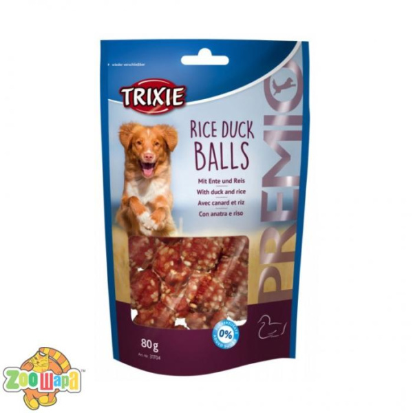 Trixie Лакомство для собак PREMIO Rice Duck Balls шарики с уткой и рисом (80 г) (31704), (1111139265)