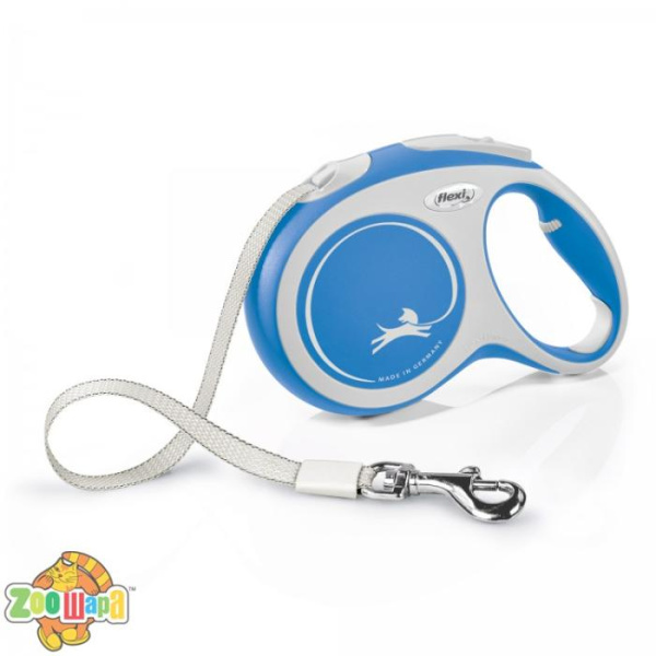Flexi Рулетка NEW COMFORT L  5м (лента) синяя, (арт.FL43714)