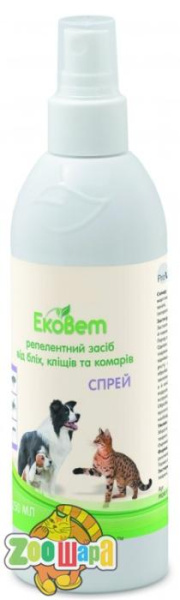 ЕкоВет Спрей Природа для котів та собак репелентний 250мл арт.PR241114 (PR241114), (1111155034)