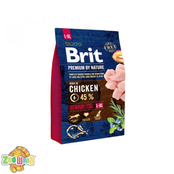 Brit Premium Senior L+XL (3 кг) cухой корм для стареющих собак крупных и гигантских пород (170828/6475), (1111150966)