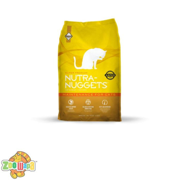 Nutra Nuggets Maintenance Formula for Cats для взрослых кошек с нормальной и низкой активностью, 7,5 кг