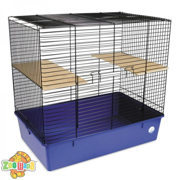 Природа Клітка Природа Шиншила для гризунів 70*44*66 чорна/синя арт.PR241509 (PR241509), (1111159151)