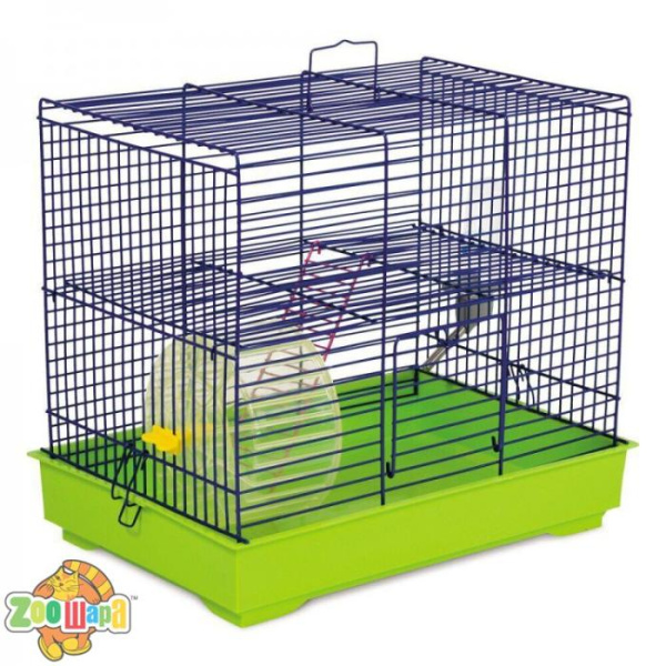 Природа Клітка Природа для гризунів Міккі з колесом 37*25*30 синя/зелена арт.PR241526 (PR241526), (1111159142)