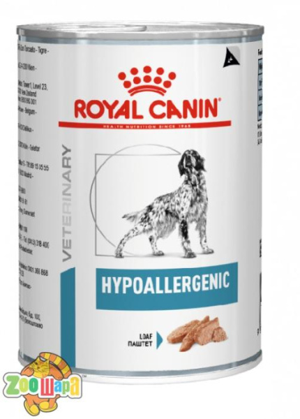 Royal Canin (Роял Канин) Консервы для собак с пищевой аллергией или непереносимостью HYPOALLERGENIC CANINE 400г
