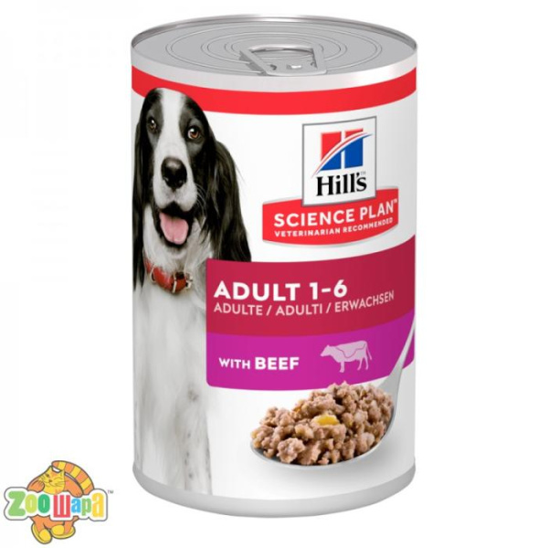 Hill's SCIENCE PLAN Adult Вологий Корм для собак з яловичиною - 370 г