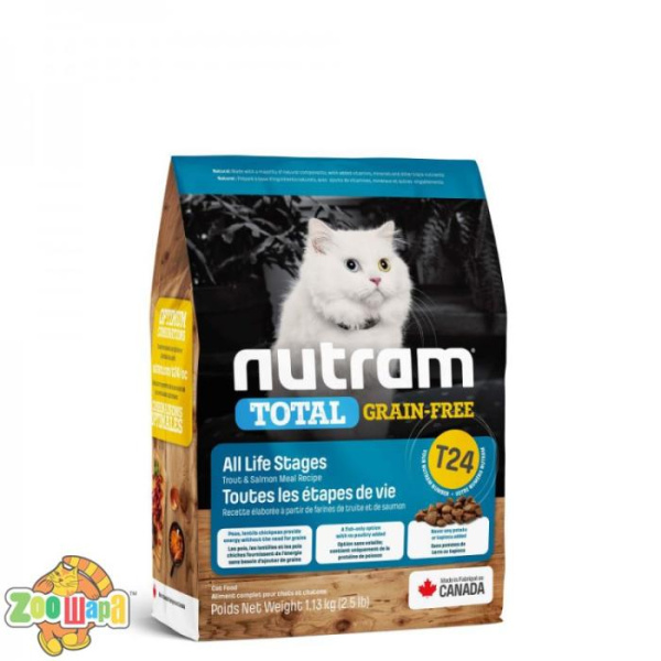 NUTRAM T24_TOTAL GF Salmon & Trout Cat холістик корм для котiв БЕЗ ЗЛАК, лосось/форель, 320g