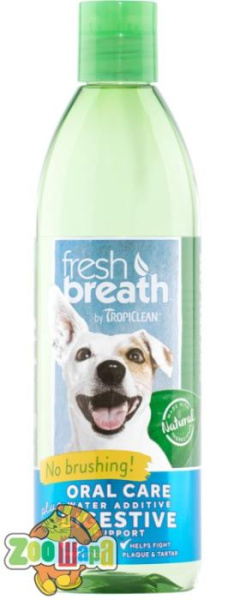 TropiClean Добавка у воду "Підтримка системи травлення", з пробіотиком, для собак, 473 мл