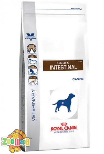 Royal Canin (Роял Канин) Сухой корм для собак при нарушениях пищеварения GASTRO INTESTINAL CANINE 2кг