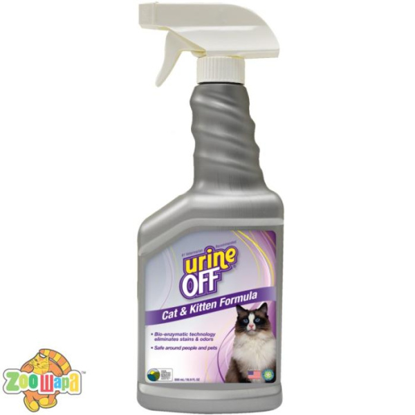 TropiClean Спрей Urine Off для видалення органічних плям та запахів, для кошенят та котів, 500 мл