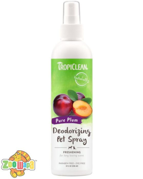 TropiClean Дезодоруючий ароматизований спрей "Слива", 236 мл