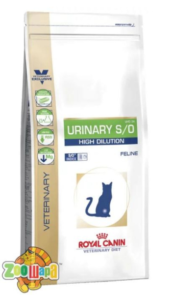 Royal Canin (Роял Канин) Сухой корм для кошек при заболеваниях дистального отдела мочевыделительной системы URINARY S/O FELINE HIGH DILUTION 7кг