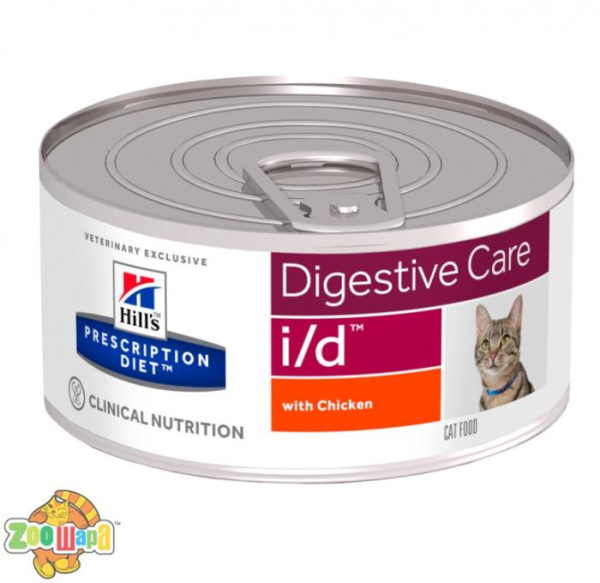 Hill's PRESCRIPTION DIET  i/d Вологий Корм для котів з куркою - 156 г
