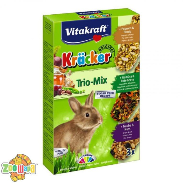 Vitakraft Корм Вітакрафт крекер для декоративних гризунів, овочі та попкорн, 2 шт.,  25087 (25087 Vitakraft), (1111121225)