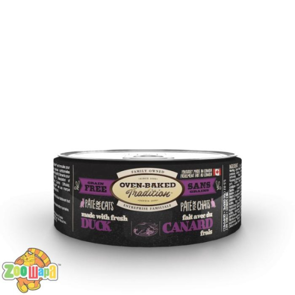 Oven-Baked Tradition Canada. Holistic - беззерновой паштет для кошек со свежим мясом утки 156г