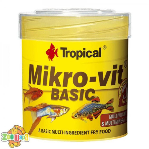 Tropical Корм для риб Тропікал у вигляді пластівців, Mikrovit Basic, 32 г, 77602 (77602), (1111139113)