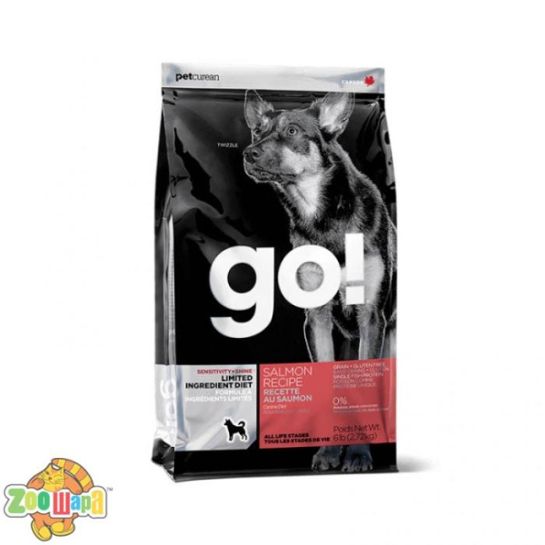 GO! Сухой корм для взрослых собак и щенков LIMITED INGREDIENT DIET Sensitivity + Shine Salmon Recipe с лососем (100 г)