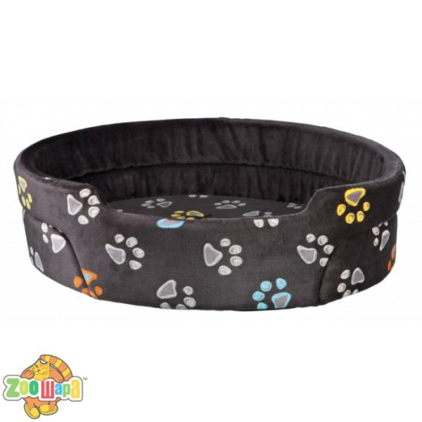 Trixie Лежак для собак Jimmy (85х75 см) темно-серый с лапками (37035), (1111139771)