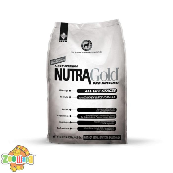 Nutra Gold Pro Breeder Formula для собак всех пород и возрастов, 20 кг