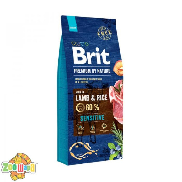Brit Premium Sensitive Lamb & Rice (15 кг) cухой корм для собак с чувствительным пищеварением (170845/6642), (1111150979)