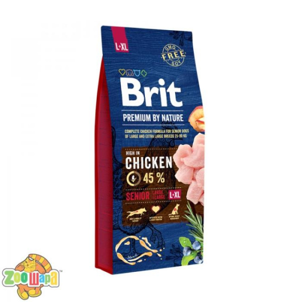 Brit Premium Senior L+XL (15 кг) cухой корм для стареющих собак крупных и гигантских пород (170829/6482), (1111150967)