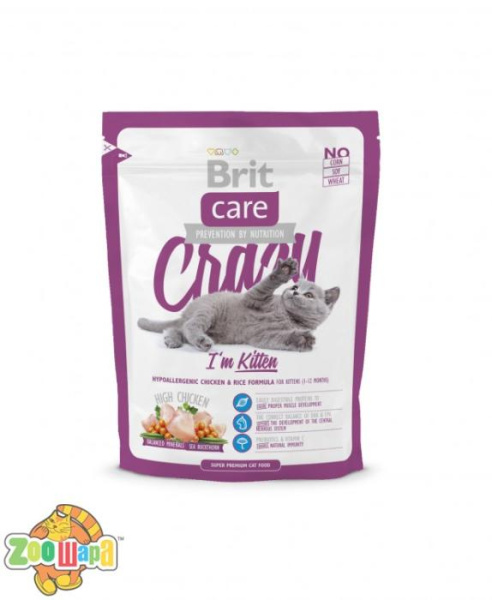 Brit Care Сухой корм для котят всех пород Crazy I am Kitten (0,4 кг)
