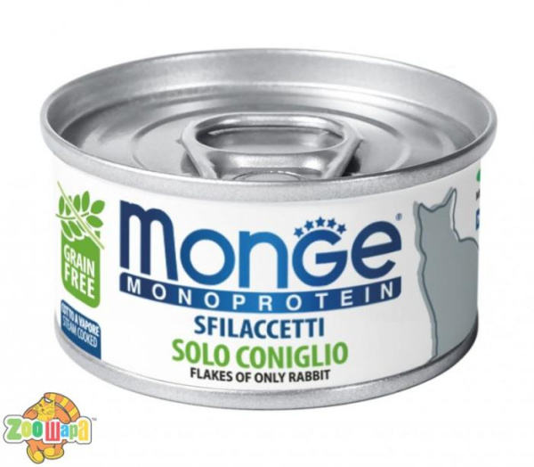 MONGE CAT MONOPROTEIN мясные хлопья кролик