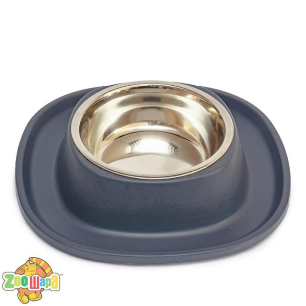 Georplast Миска металева з м'яким ковриком Soft Touch, 28x28x5,5 см