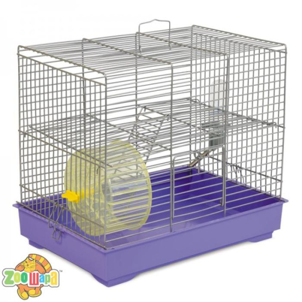 Природа Клітка Природа для гризунів Міккі з колесом 37*25*30 хром/фіолетова арт.PR241512 (PR241512), (1111159145)