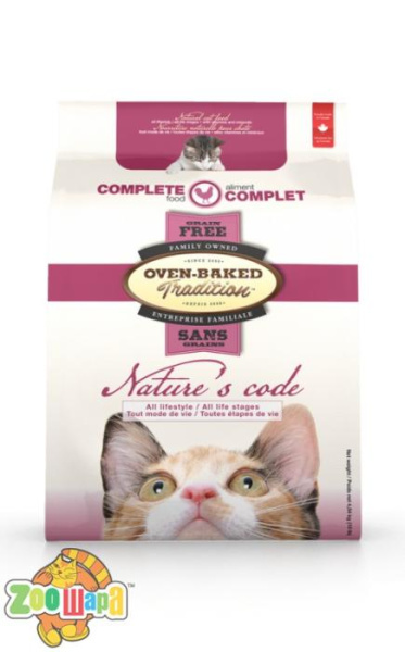 Oven-Baked Tradition Canada. Holistic - Nature’s Code беззерновой сухой корм для кошек со свежего мяса курицы 1.13 кг