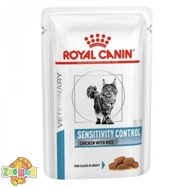 Royal Canin (Роял Канин) Консервы (пауч) для кошек при пищевой аллергии или непереносимости SENSITIVITY CONTROL FELINE CHICKEN Pouches 85г