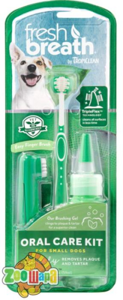 TropiClean Набір для догляду за ротовою порожниною "Свіжий подих", для собак малих порід, 59 мл