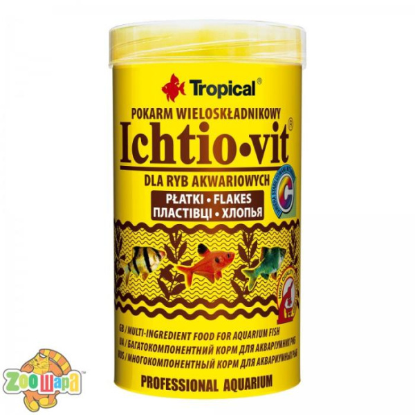 Tropical Ichtio-vit   250ml /50g  (хлопья) основ. корм для всех видов рыб (77004), (1111138230)